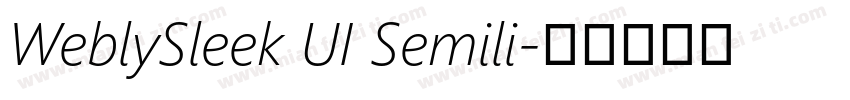 WeblySleek UI Semili字体转换